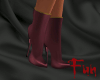 FUN Burgundy ankle boots
