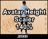Avatar Height Scale 140%