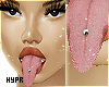 Tongue + Silver Pierced