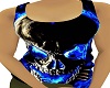 Blue Skull Flame Tank