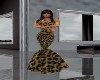 leopard wildside gown