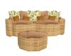 Bamboo Couch W Ottoman