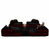 Goth Red Fireplace Couch