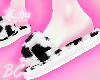 ♥fluffy cow slipper
