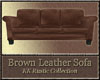 KK Brown Leather Sofa