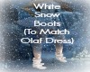 *S* White Snow Boots