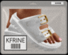 K | White sandals