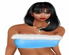 ASL Line Blue Fur Top