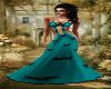 Teal ButterFly Gown