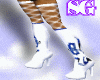 Boots & stockings White