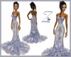Z Blue Pearl Sequin Gown