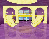 purple&yellow wedd room