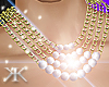 Golden + pearls necklace