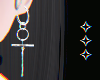✧ Silver Cross Earring