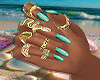 Couple Beach Nail&Rings