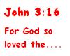 Words of John 3:16