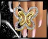 Gold Butterfly Rings