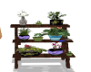 plant stand and flowers