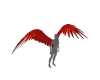 crimson red angel wings
