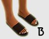 Black slides white toes