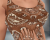 Fringed  Brown Top