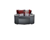 Gray/Red Cuddle Chair