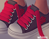 Rose Red Black Sneakers