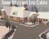 Snow Blizzard Log Cabin