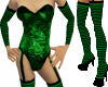 Green corset & tights