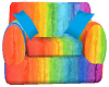 rainbow chair n teal