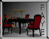 red blk dinner table