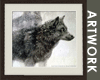 Wolf Painting Framed