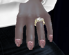 O*Wedding peach nails