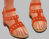Orange Flat Sandals