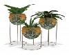 3 potted plants w/ stand