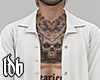 M| White Open Shirt