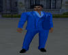 Blue Tieless Suit