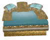 MD Teal pillow couch