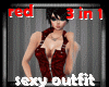 Red Sexy Outfit 3 IN 1