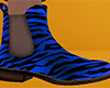 Blue Tiger Stripe Chelsea Boots (M)