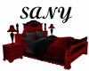 Red and black bed positi