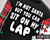 Fit: Naughty Funny Pun Christmas Sweater Lap Sit Black Plaid Red