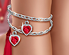 💕 Heart Anklet Red