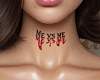 G| Me Vs Me Neck Tattoo
