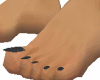 Black matching toenails