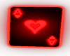 neon red ace card