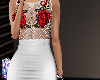White rose dress
