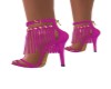 Pink fringe heels