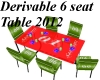 Derivable 6 seat Table