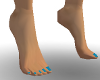 Dainty feet w/light blue